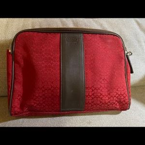 Coach Vintage Signature Toiletry Red Bag